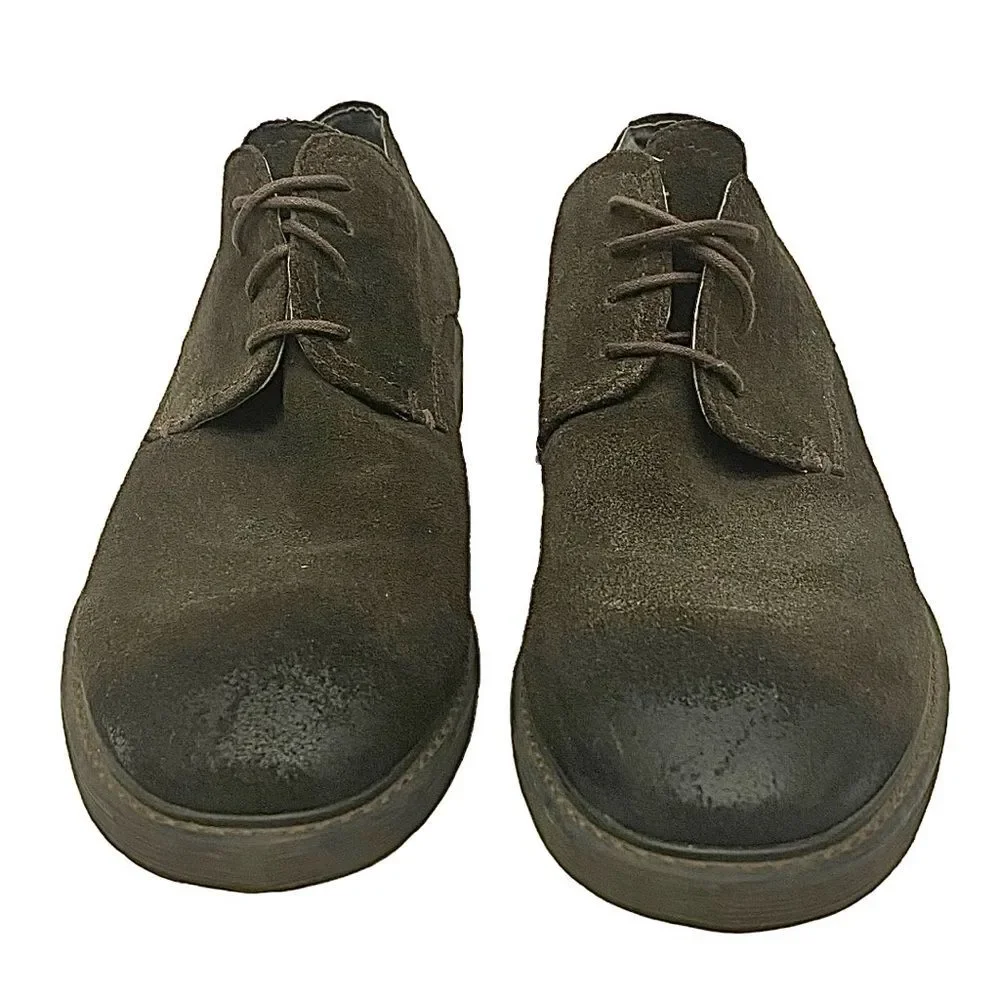 Joseph Abboud Men’s Oxford Dress Shoes Size 11 D Brown Distressed Suede Leather